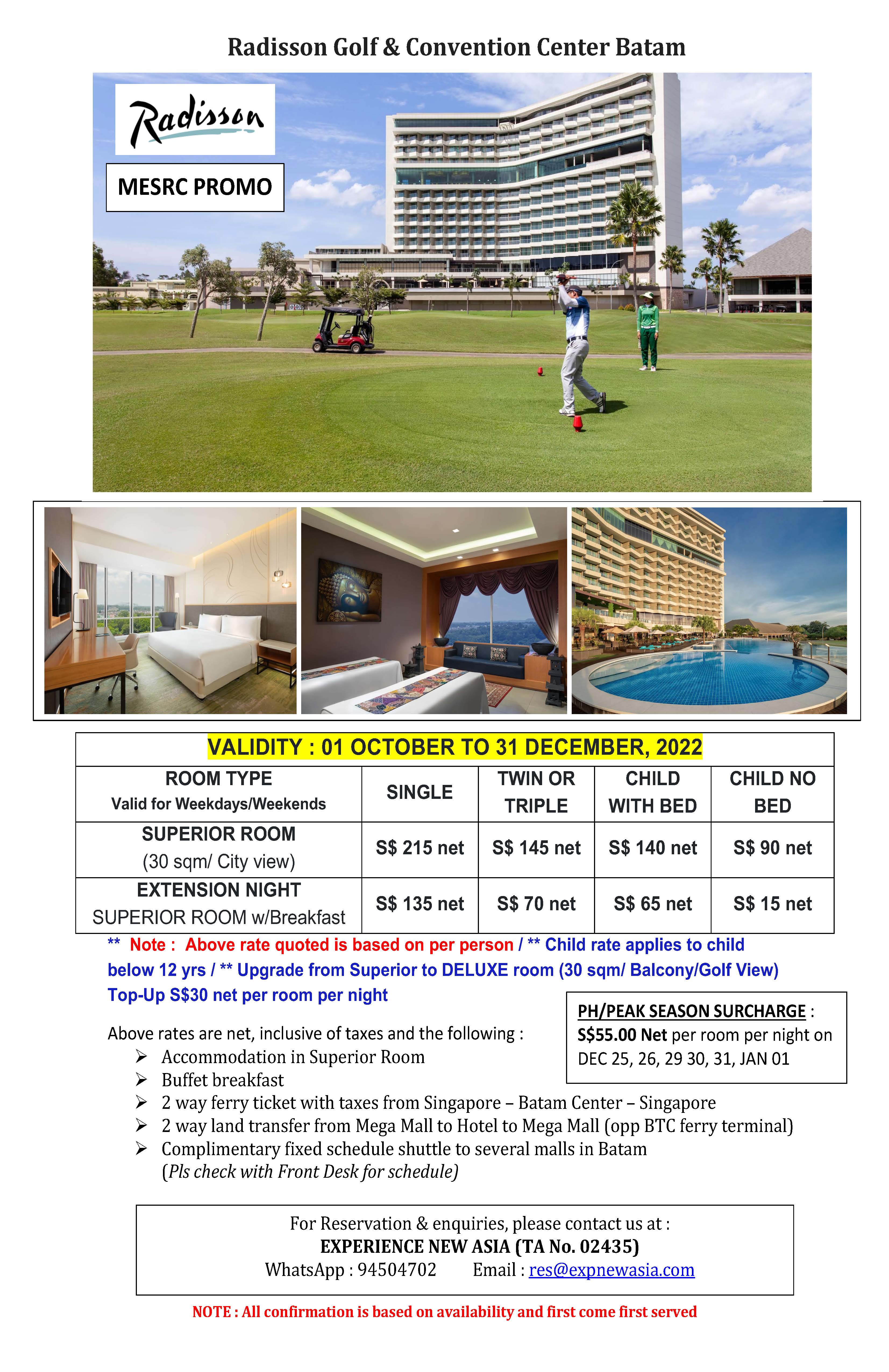 Radisson Golf & Convention Center Batam Ministry of Education Sports